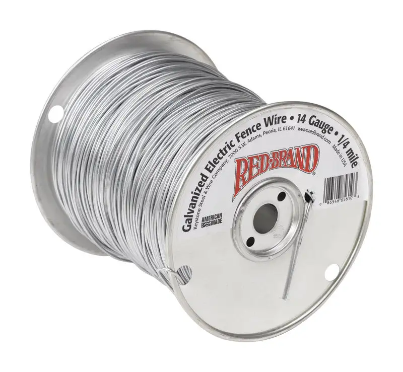 Red Brand Electric-Powered Electric Fence Wire Silver Livestock