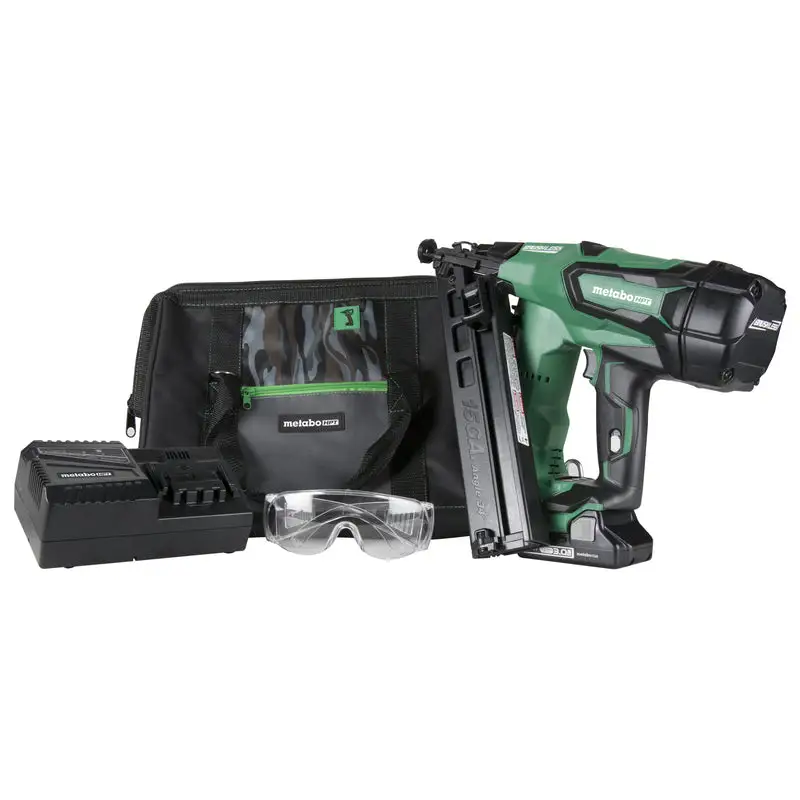 Metabo HPT 15 Ga. Cordless 34 Degree Angled Finish Nailer Kit 18 Volt