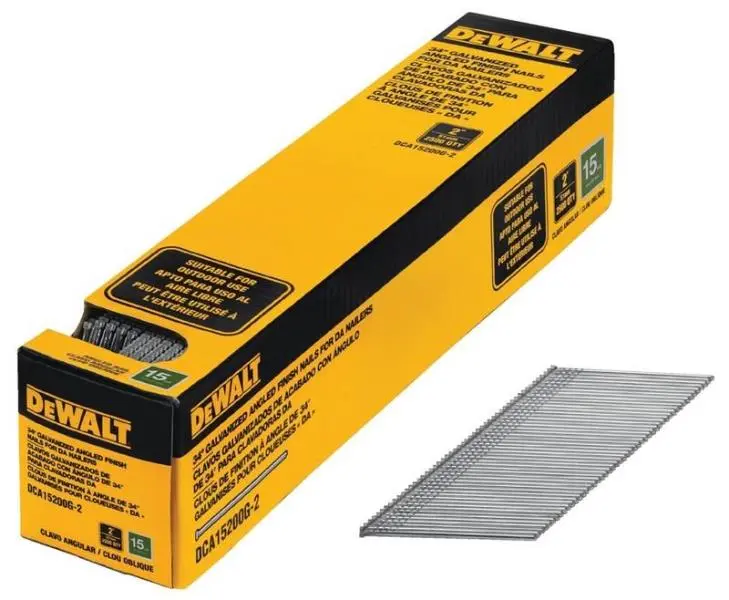 DeWalt DCA15200G-2 15-Gauge DA Angled Finish Nails Galvanized 2 Inch