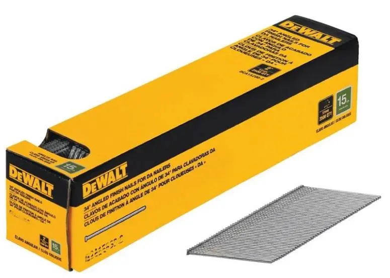 DeWalt DCA15250-2 15-Gauge DA Angled Finish Nails 2-1/2 Inch