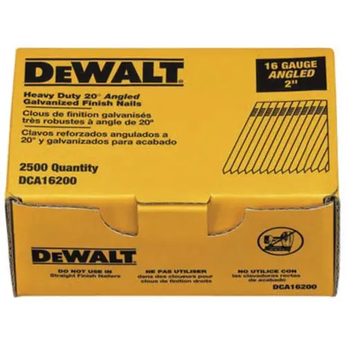 Dewalt DCA16200 Stick Finishing Nails 16 Gauge 2 Inch Trim Work