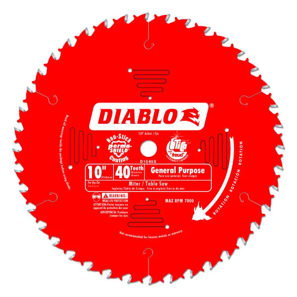 Diablo D1040X Carbide Tipped Finishing Saw Blade 10 x 40 Tooth