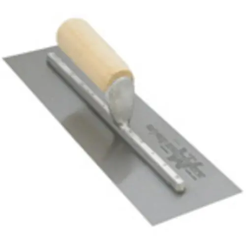 Marshalltown MX62 Finishing Trowel 12x4 Straight Wood Handle Concrete Work