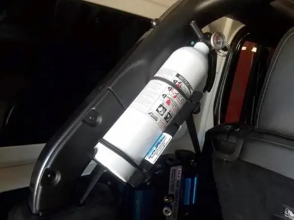 Jeep Wrangler JL 4-Door M.O.R.E. Fire Extinguisher Bracket, Drivers Side Escape Hood