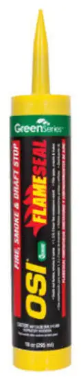 OSI Greenseries Flameseal Fire Smoke & Draft Stop Sealant 10 Oz Red