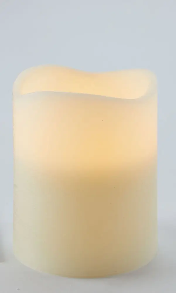 Ivory Pillar Flameless Candle 5x6