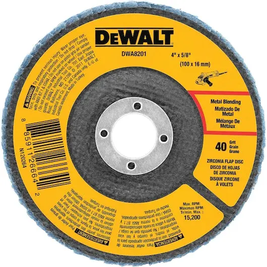 DeWalt 4-1/2 Inch x 5/8-11 T29 Flap Disc 80 Grit Metal Grinding and Finishing