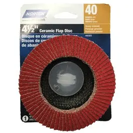 Ceramic Flap Disc 40 Grit 4.5-Inch Heavy Duty Metal Grinding Norton
