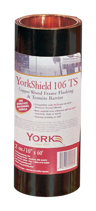 York 106 TS Copper Roll Shape Multi Purpose Flexible Seal Flashing 720x10 Inch