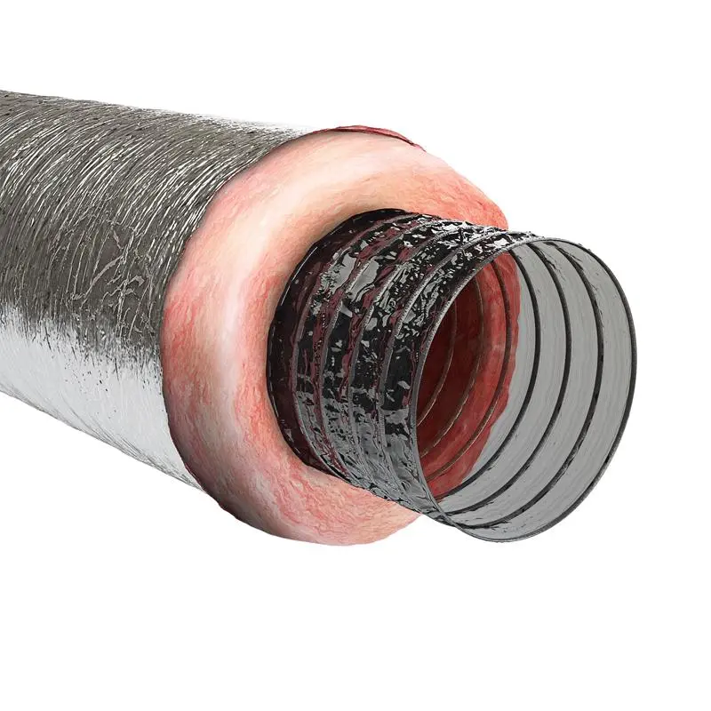 Imperial R6.0 25 ft L X 4 D Silver Poly Duct HVAC Systems