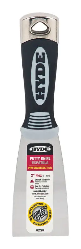 Hyde Pro 2 Inch W Stainless Steel Flexible Putty Knife Pack 5 Professional Drywall Tools