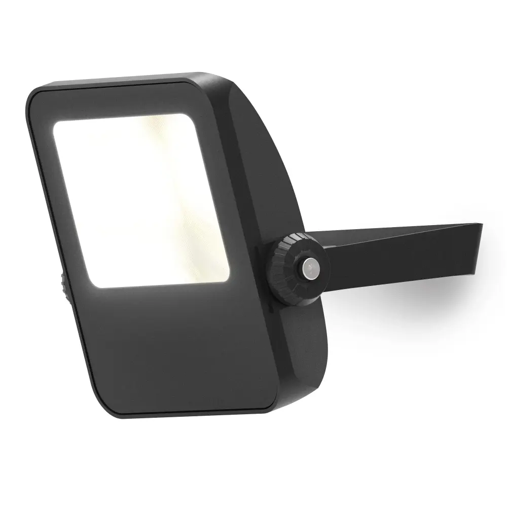 4lite Outdoor Graden/Security LED Floodlight IP65 20w 2100lm Die-Cast Black Cool Pearl