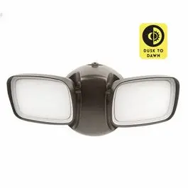 LED Dual Flood Light Fixture 1750 Lumens 25-Watt Energy-Saving Outdoor Lighting Feit Electric