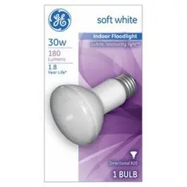 Indoor Reflector Flood Light Bulb 30-Watts Bright Energy Efficient GE