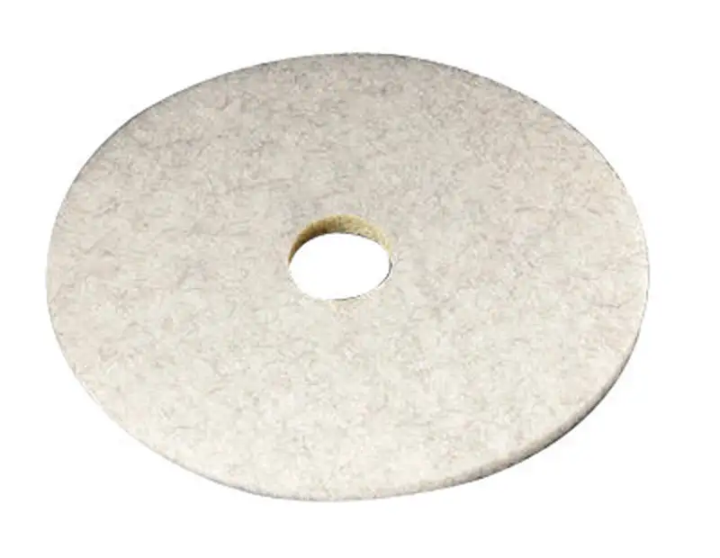 3M Natural Blend 17 . Dia. Non-Woven Natural/Polyester Fiber Floor Polishing Pad Tan Pack 5