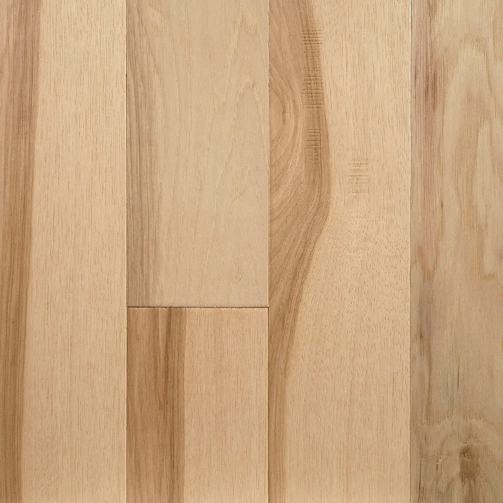 7mm Natural Hickory Waterproof Designed Hardwood Flooring 5 . Wide x Varying Length Long