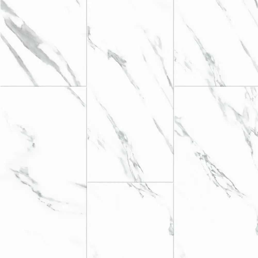 5.5 mm Calacatta Travertine SPC Rigid Luxury Vinyl Water-resistant Flooring Padding