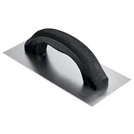 Flooring Trowel, Square Notch, 1/16 x 1/16 x 1/16-., Plastic Handle Various