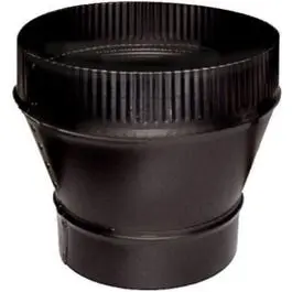 Black Stove Pipe Flue Increaser 24-Gauge 5 x 6-Inch Various