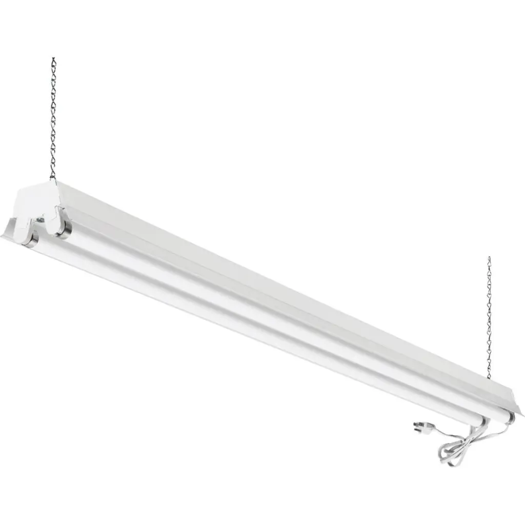 Lithonia 4 Ft 2-Bulb T8 Fluorescent Shop Light Fixture Bright Illumination