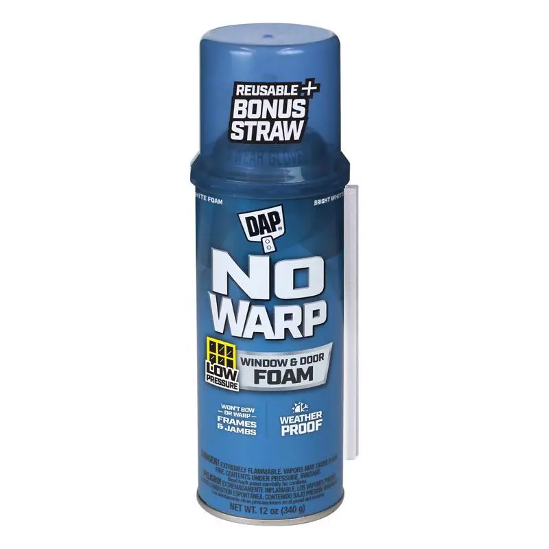 Touch 'n Foam No Warp White Polyurethane Window and Door Foam Sealant 12 oz Pack 12