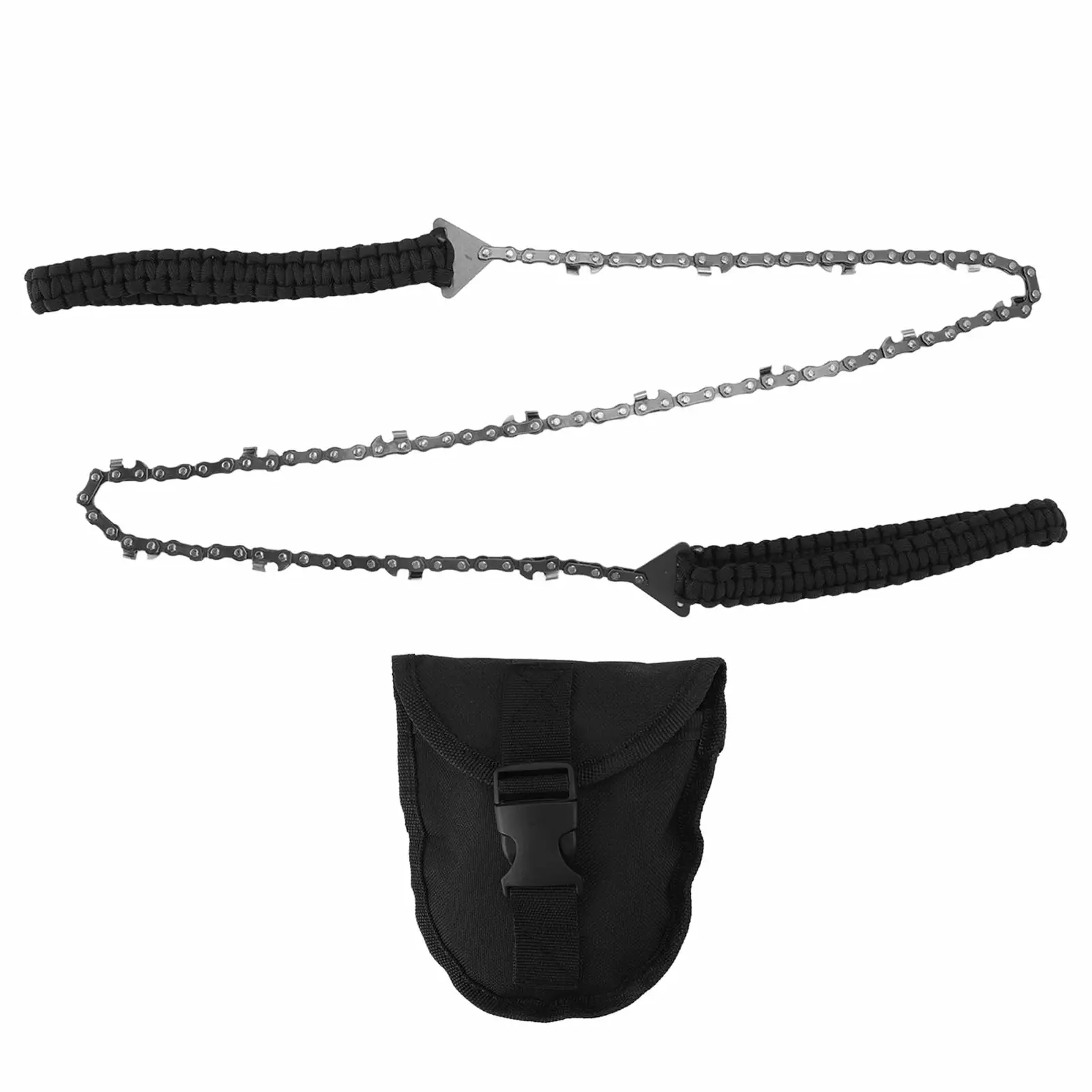 Camping Chainsaw 36in Black Manganese Steel 49 Knots Folding Chain Hand Saw Garden Logging Pruning foshanshijiadanhumaoyi