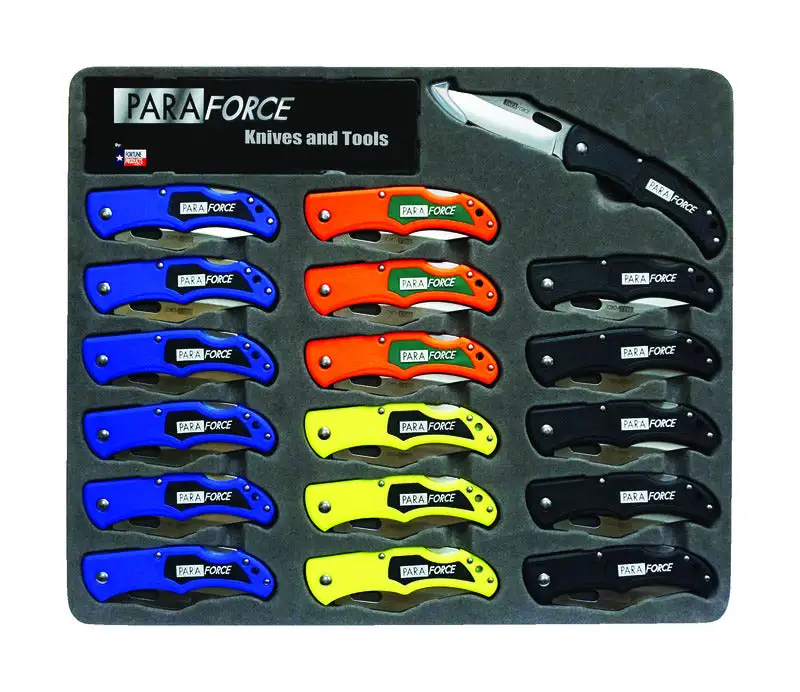 AccuSharp PARAFORCE Assorted 420 Steel 15 . Folding Knife Pack 18