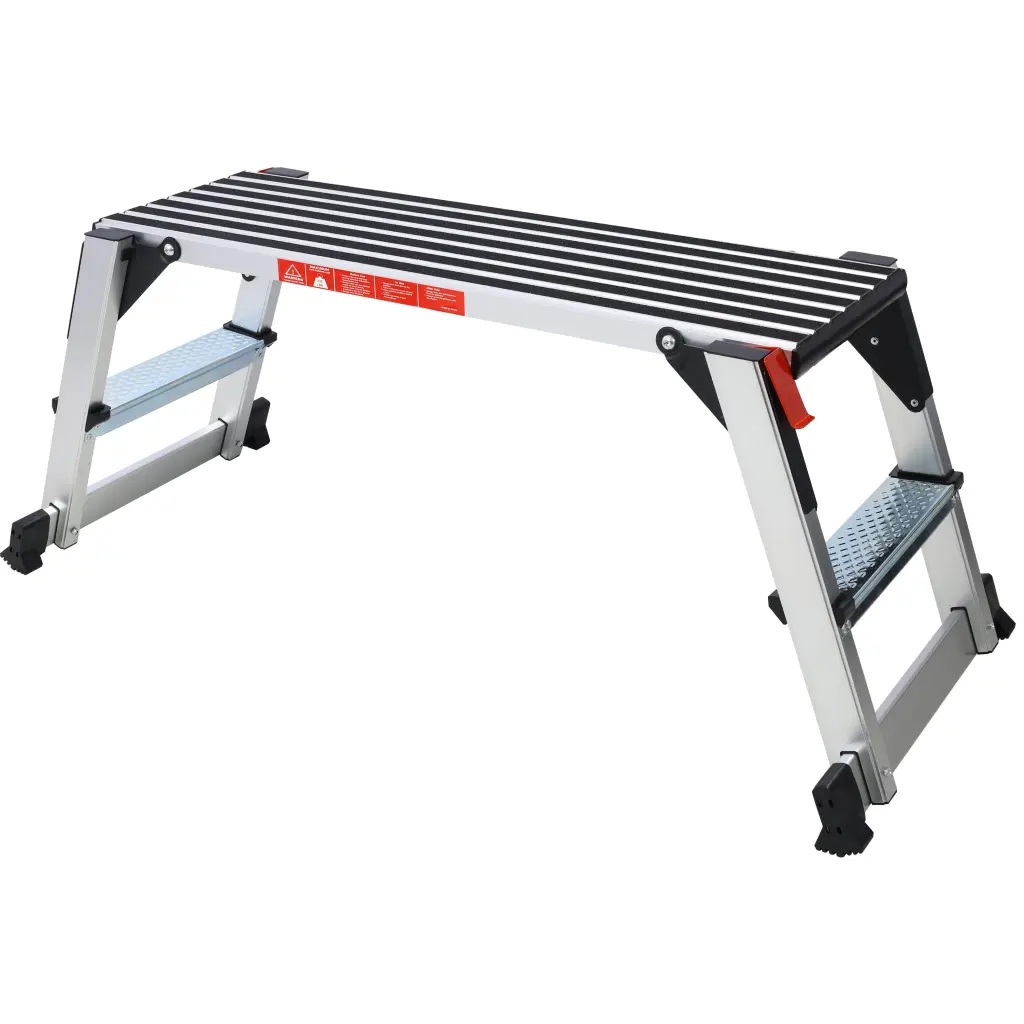 Light Metal Platform Non Slip Folding Work Bench Drywall Stool Ladder g-h