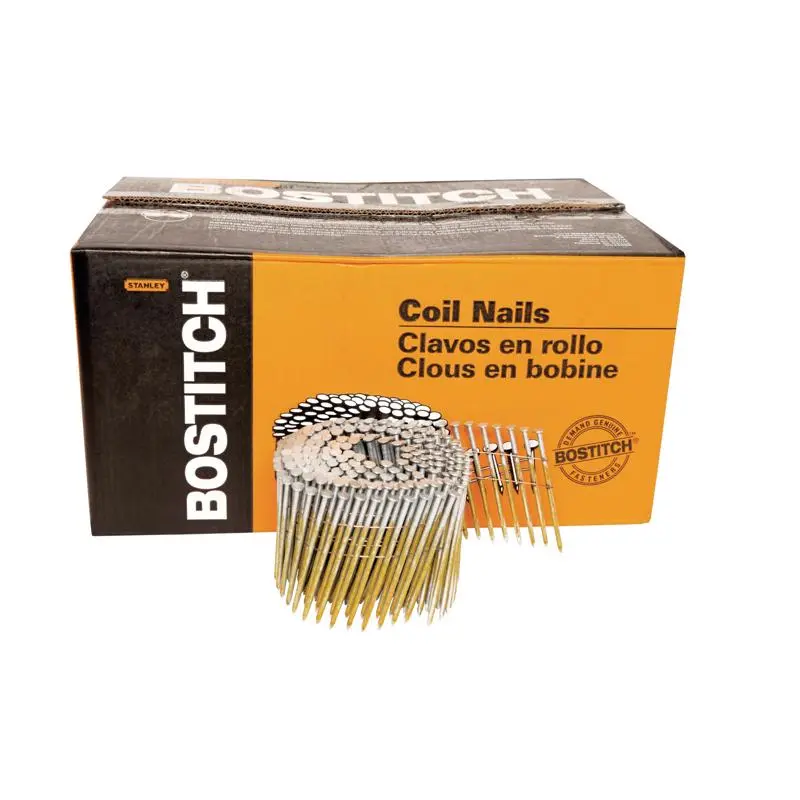 Bostitch 3-1/4 . Wire Coil Hot-Dip Galvanized Framing Nails 15 deg 2700 pk