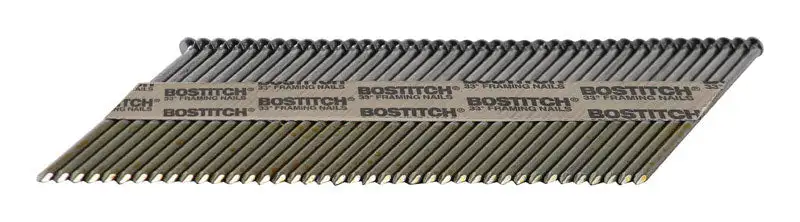 Bostitch 3 Inch 15 Ga Angled Strip Coated Framing Nails 33 Degree 2500 Pack
