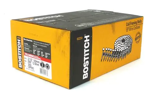 Bostitch C8P99D Coil Framing Nails 2-1/2 x 0.099 Smooth Shank 3600-Pack