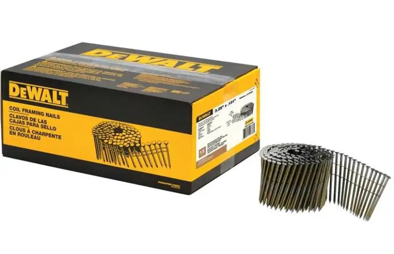 DeWalt DWC10P120DG 15-Degree Coil Framing Nails 0.120 Dia x 3 Inch Galvanized Durability