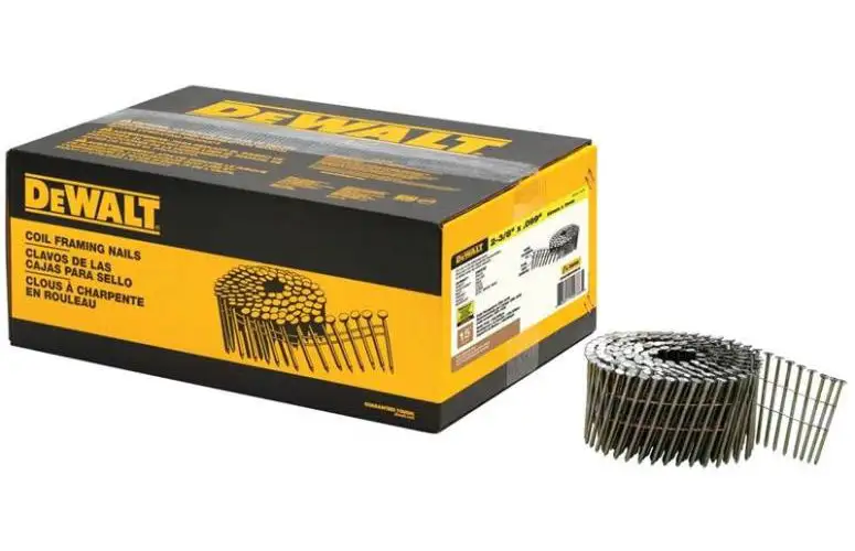 DeWalt DWC8P99D 15-Degree Coil Framing Nails 2-1/2 x 0.099 Inch Versatile Framing Needs