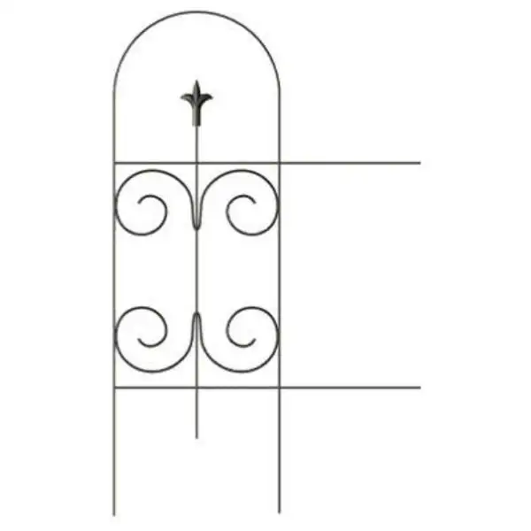 Panacea 89373 Folding Fence Finial Black 32 x 8 Feet