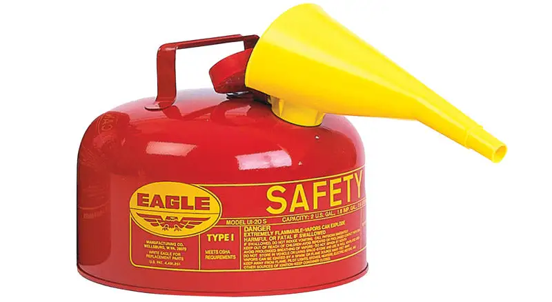 Eagle Steel 2 Gallon Safety Gas Can