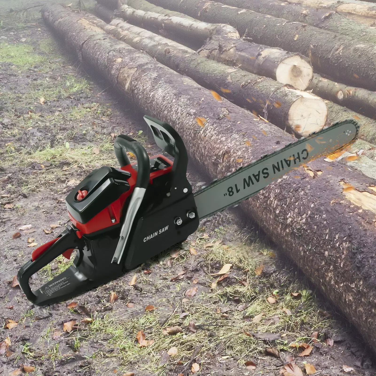 DENEST 68CC 18 Gasoline Chainsaw Powered Wood Cutting Gas Powered Chain Saw Engine 2-Stroke
