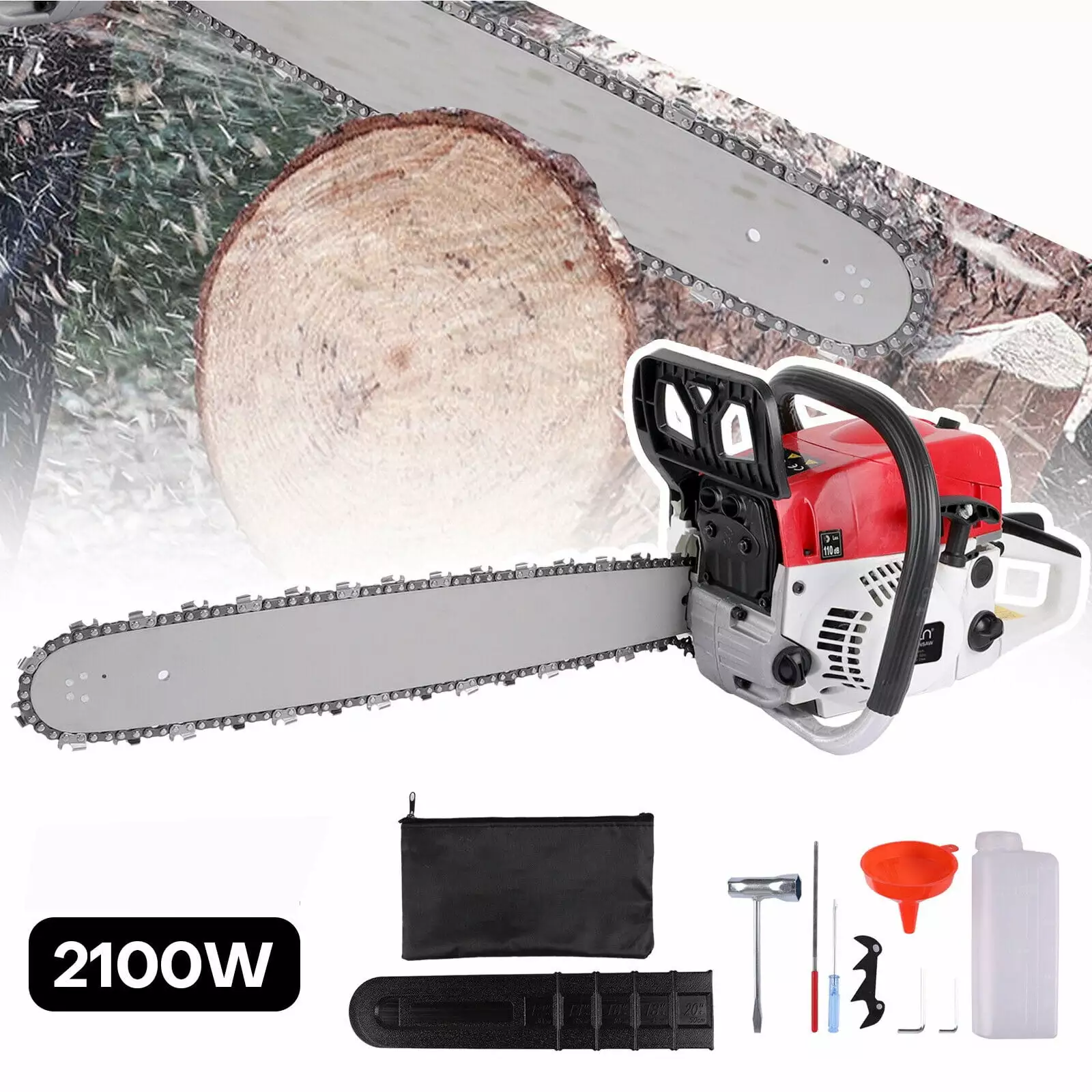 Chainsaw 20 Inch. Travel-friendly Chainsaw Gasoline Powered Chain Saw. Electric Chainsaw. Handheld Chainsaw Tree Trimming ...