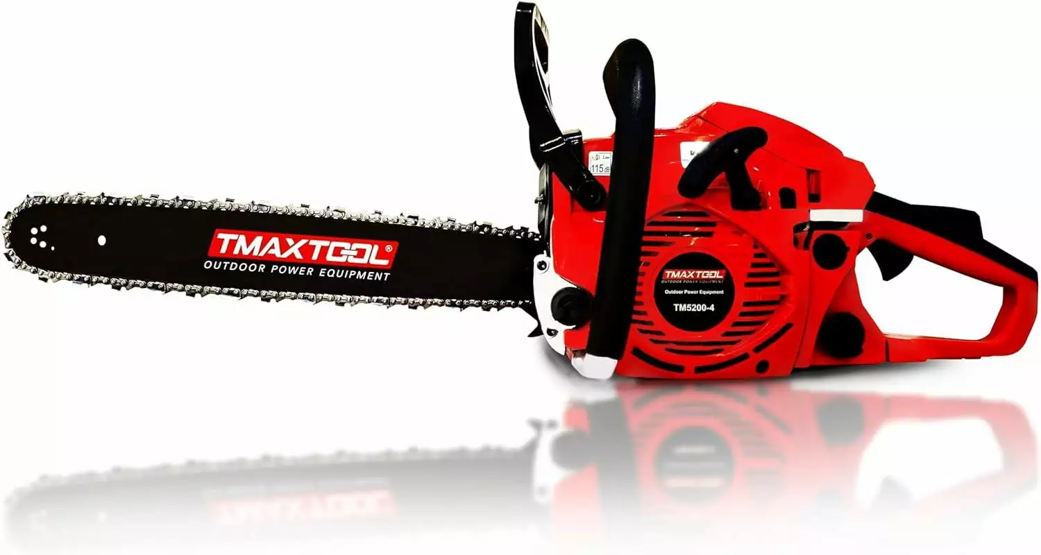 TMAXTOOL 62cc Gas Chainsaw - Maximize Woodcutting Effort WORCOTHRAY