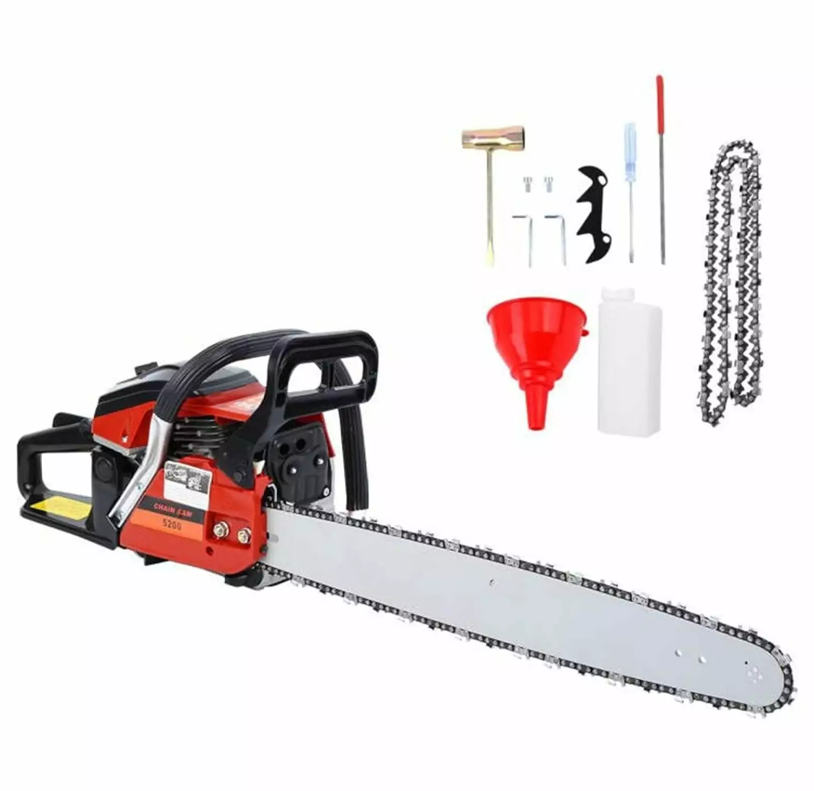 YUNTIE Top Handle Chainsaw Gas Powered 2kw / 8500rpm. Chain Saw 22 Inch. 52cc 2-cycle Engine Tree Pruning. Clearing Land. ...