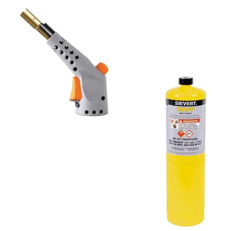 Rothenberger Sievert 14.1 oz Gas Cylinder Set 3 pc Portable Heating