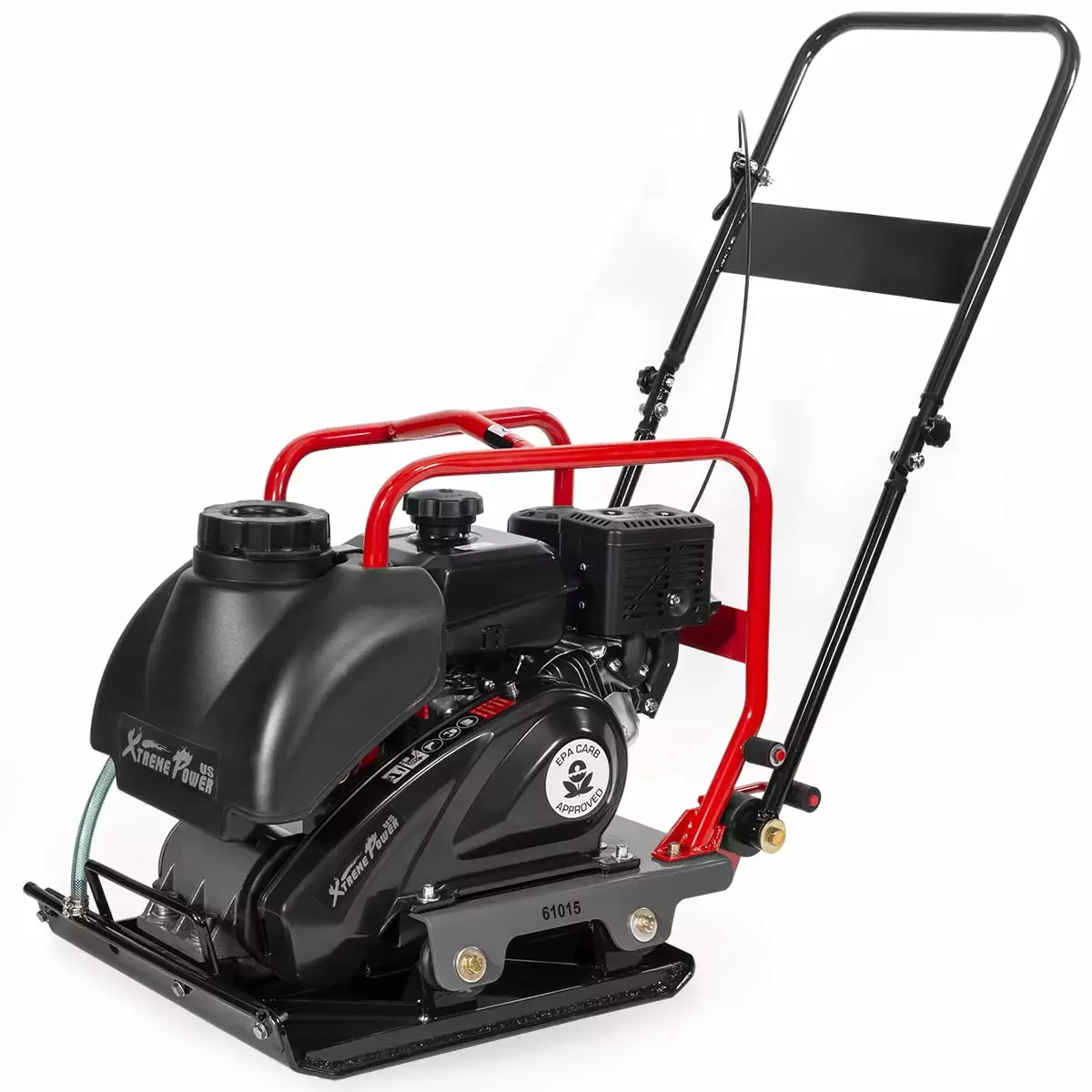 XtremepowerUS 4500 lbs 6HP Gas Vibration Plate Space-savingor Quad Air Filter Kohler EPA CARB Water Tank