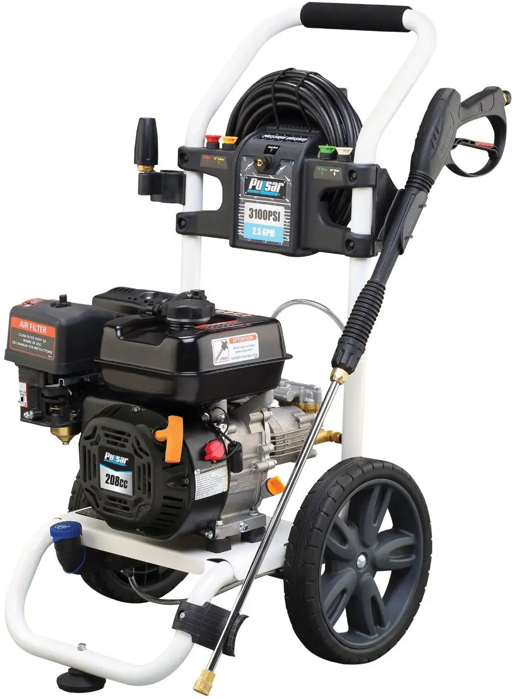 Pulsar PGPW3100H AT Gasoline Pressure Washer 3100 PSI 2.5 GPM Heavy Duty Cleaning