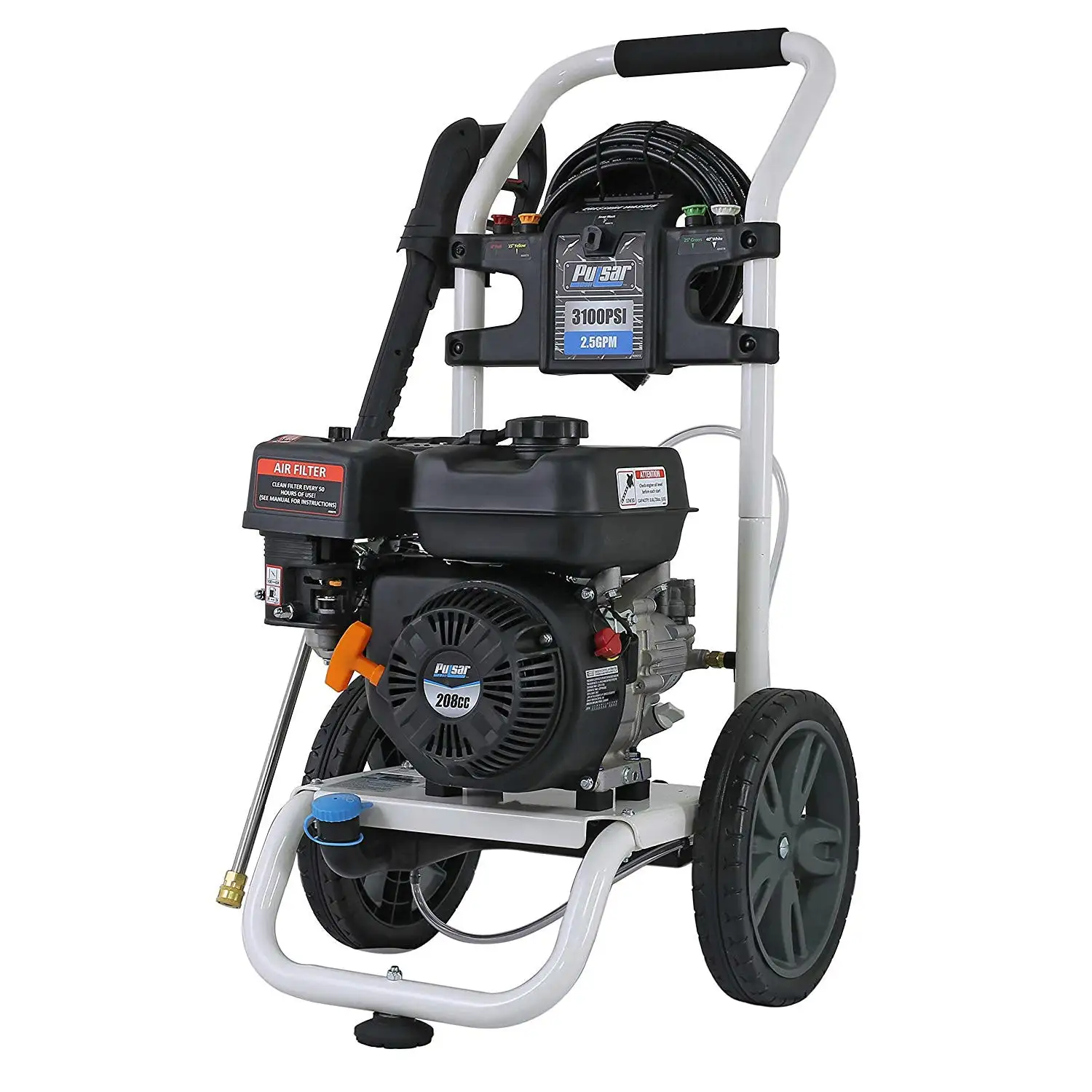 Pulsar PWG3100VE 2.5 GPM Gas Electric Pressure Washer 3100 PSI Axial Cam Pump