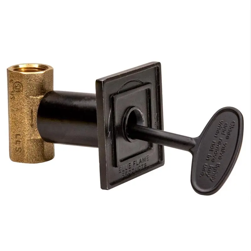 Blue Flame Black Satin Zinc Gas Valve Flange Kit Secure Installation
