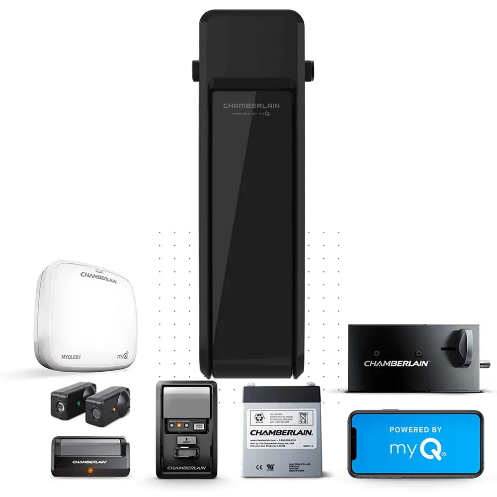 Wall Mount Ultra-Quiet Wi-Fi Garage Door Opener Battery Backup