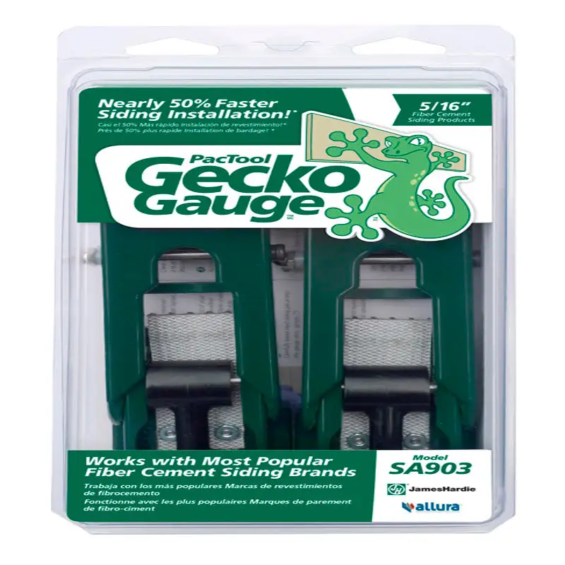 PacTool Gecko Gauge 8x5/16 Fiber Cement Siding Tool 2 Pack Professional Installation