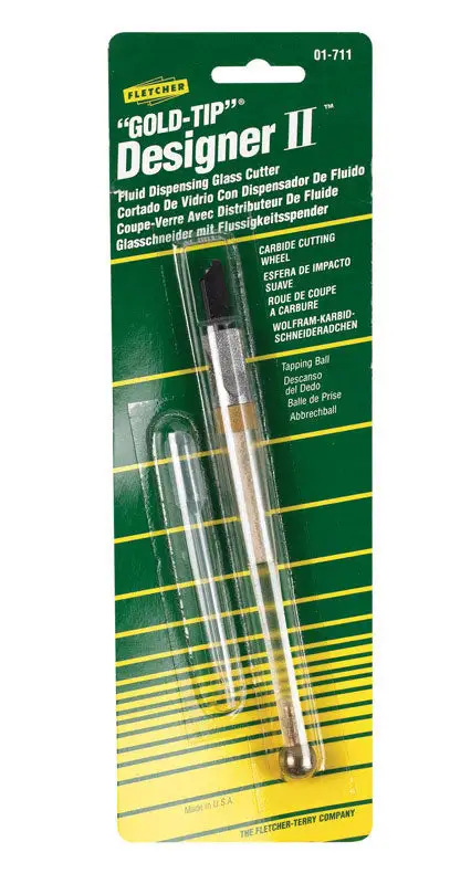 Fletcher-Terry 4 Inch Fixed Blade Glass Cutter Green