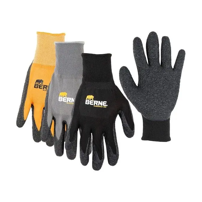 BERNE Quick Grip Glove 3-Pack Multipurpose Work Gloves