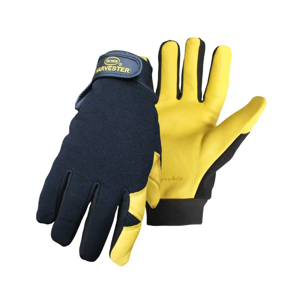 Boss 5203X Lined Padded Knuckle Utility Gloves XL Heavy Duty Work