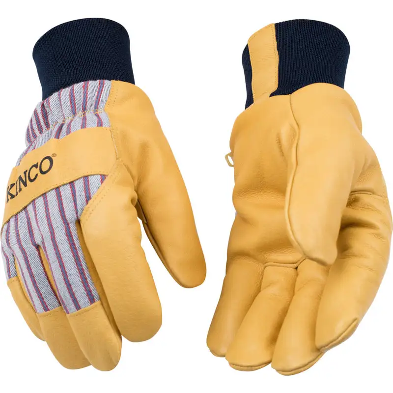 Kinco Men's Outdoor Knit Wrist Work Gloves Yellow XL - Durable Work Gloves